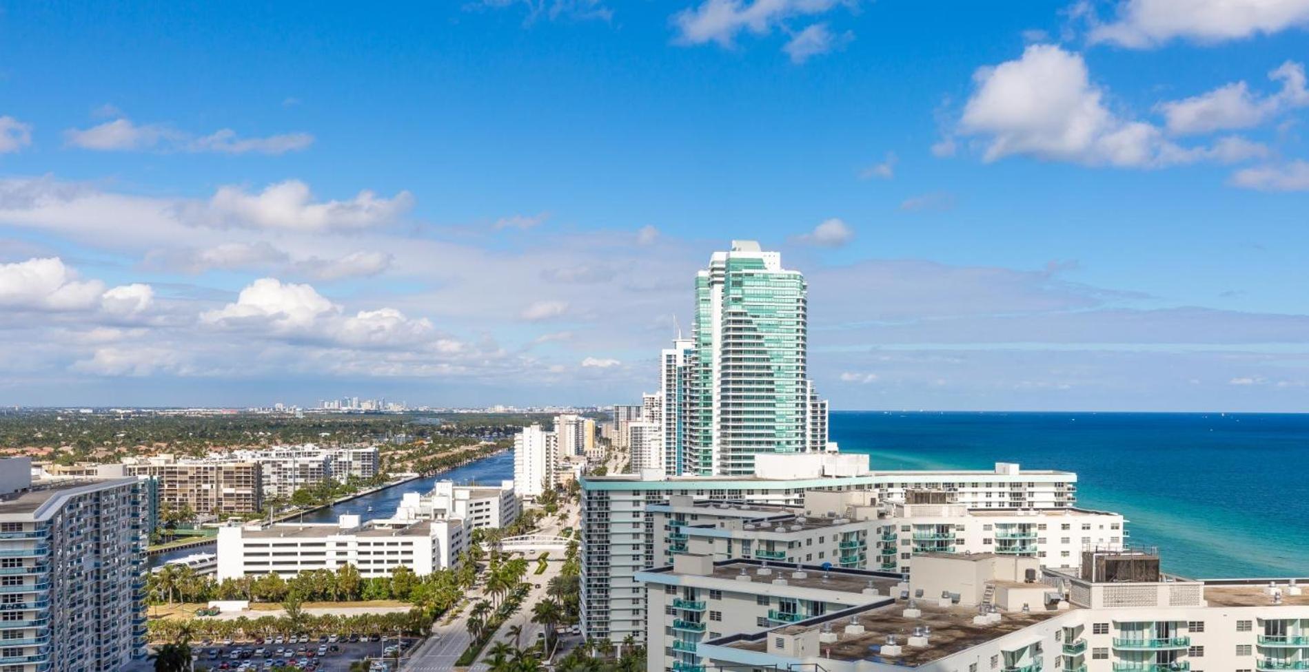 Ocean View 1 Bed On The Beach 19Th Floor Hollywood Hallandale Beach Exterior photo
